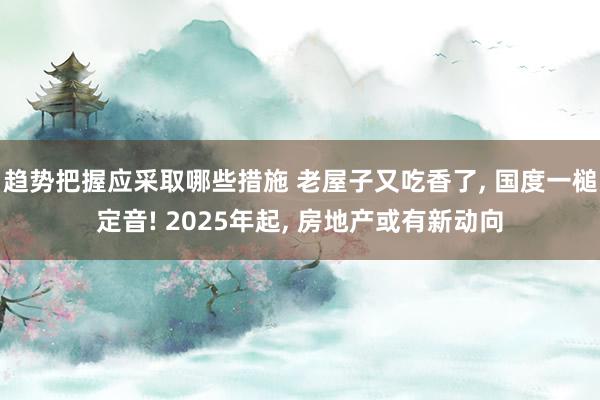 趋势把握应采取哪些措施 老屋子又吃香了, 国度一槌定音! 2025年起, 房地产或有新动向