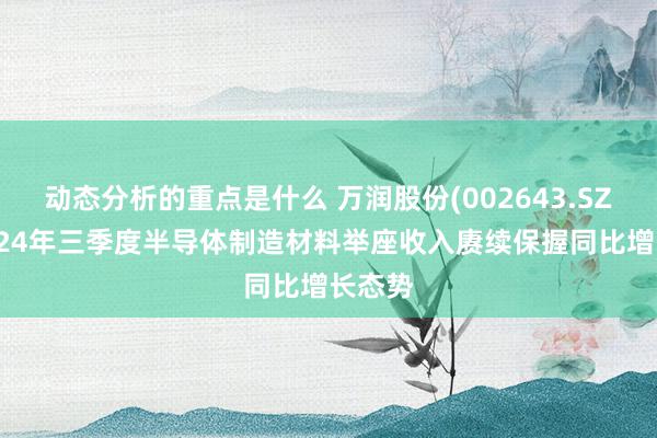 动态分析的重点是什么 万润股份(002643.SZ)：2024年三季度半导体制造材料举座收入赓续保握同比增长态势