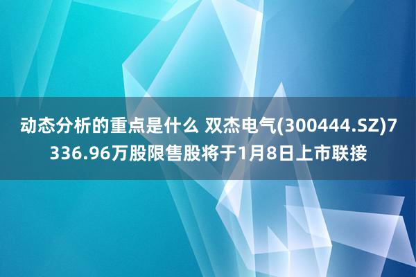 动态分析的重点是什么 双杰电气(300444.SZ)7336.96万股限售股将于1月8日上市联接