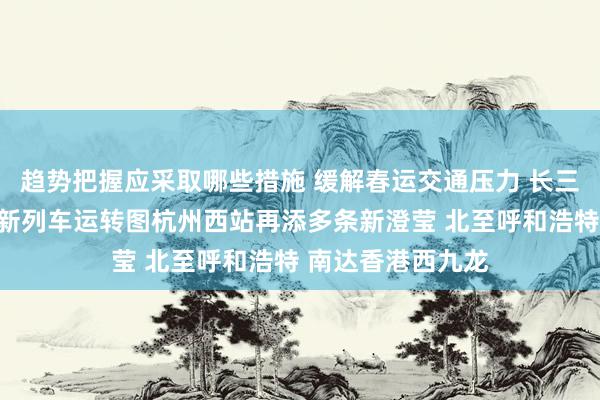 趋势把握应采取哪些措施 缓解春运交通压力 长三角铁路明起现实新列车运转图杭州西站再添多条新澄莹 北至呼和浩特 南达香港西九龙