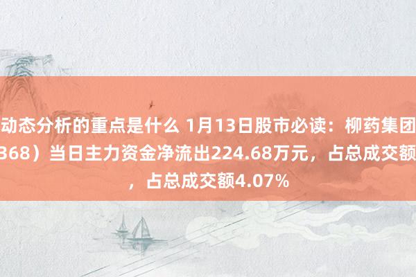 动态分析的重点是什么 1月13日股市必读：柳药集团（603368）当日主力资金净流出224.68万元，占总成交额4.07%