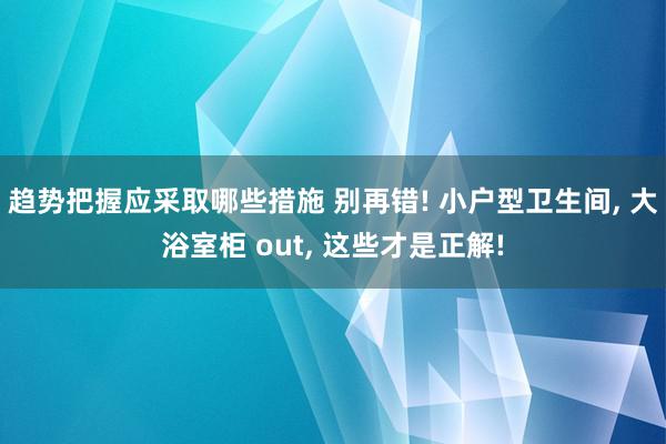 趋势把握应采取哪些措施 别再错! 小户型卫生间, 大浴室柜 out, 这些才是正解!